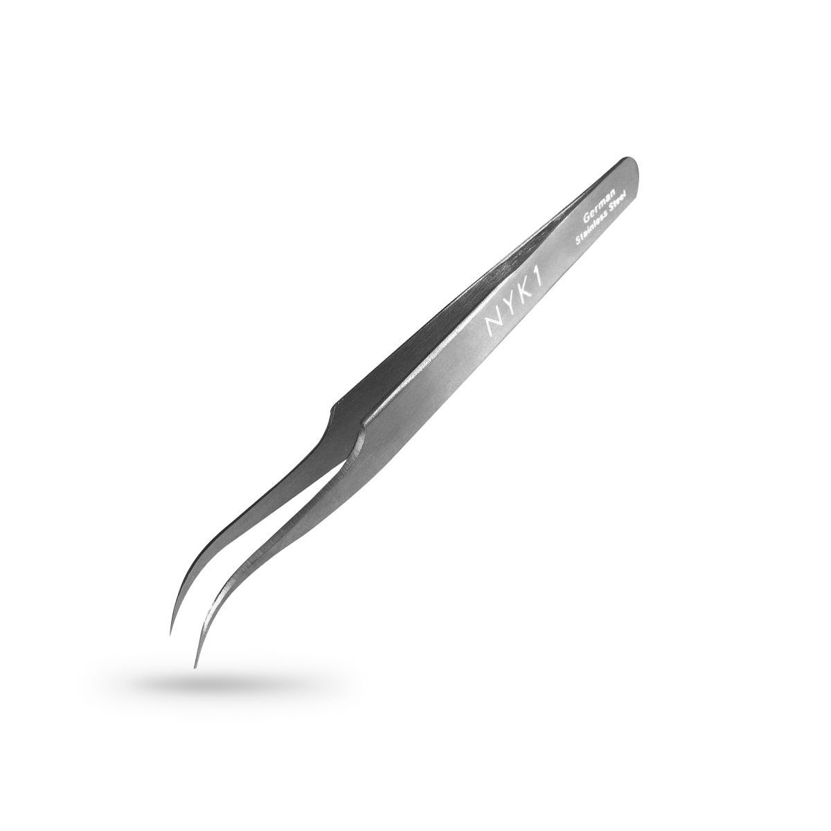 Curved Eyelash Tweezers Professional Salon Tweezers in Pink or Silver