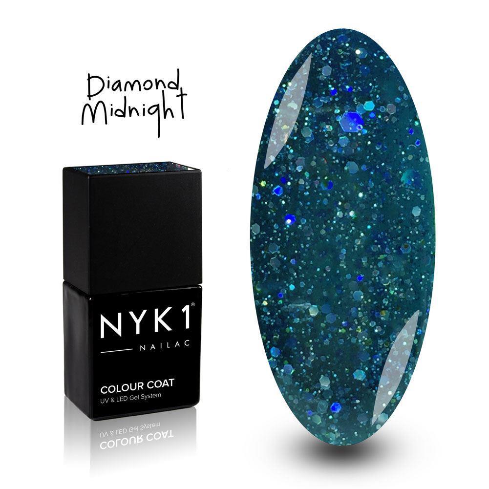 NYK1 Nailac Diamond Midnight Blue Glitter Gel Polish for Nails