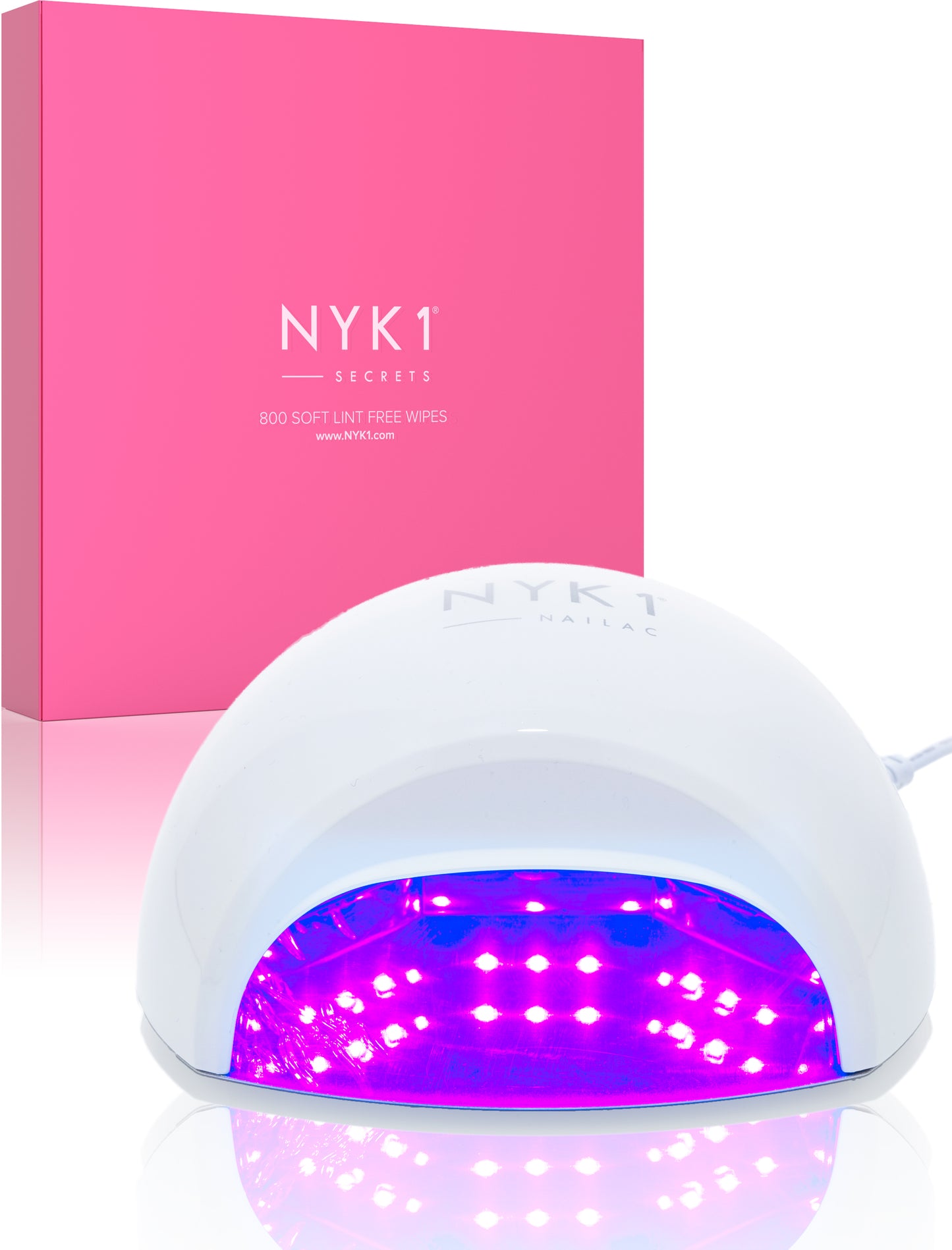 NYK1 Professional 36W Uv Gel Nail Lamp With 800 Lint Free Wipes For Use With All Gel Shellac Nail Polishes Perfect Curing
