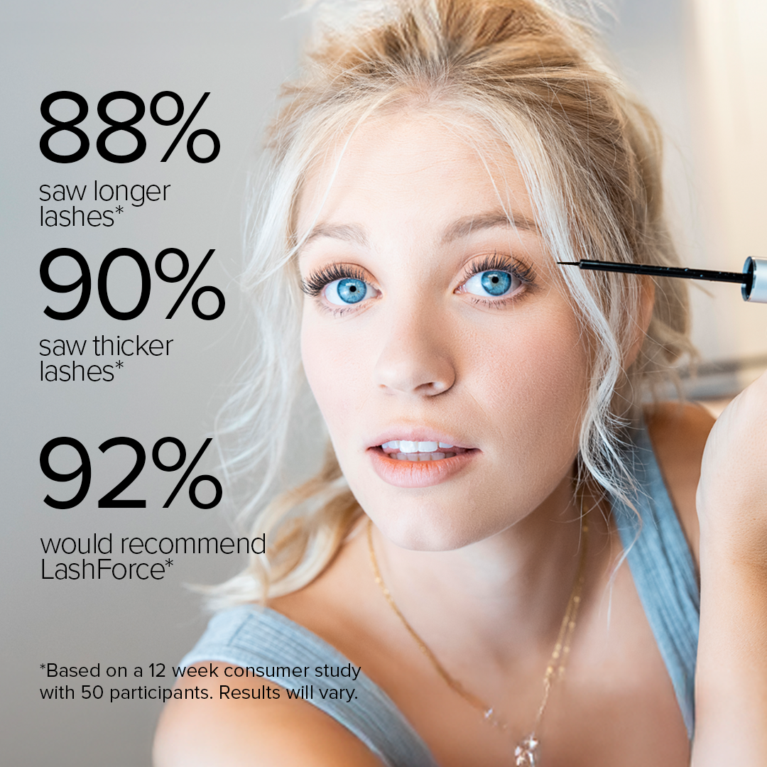 NYK1 LashForce Eyelash Growth Serum for Longer, Thicker & Fuller Lashes. 4-6 month usage