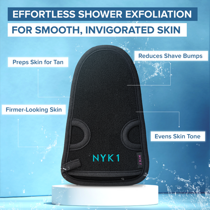 NYK1 Exfolimitt Spa Mitt (Black / Pink)