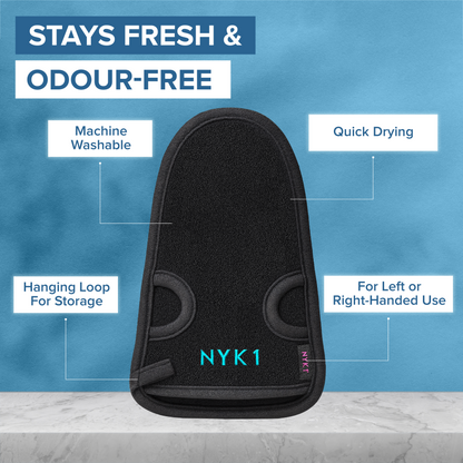NYK1 Exfolimitt Spa Mitt (Black / Pink)