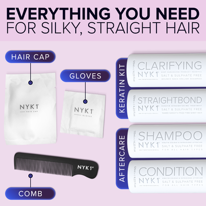 NYK1 StraightBond Keratin Hair Treatment Kit (with Aftercare Set)