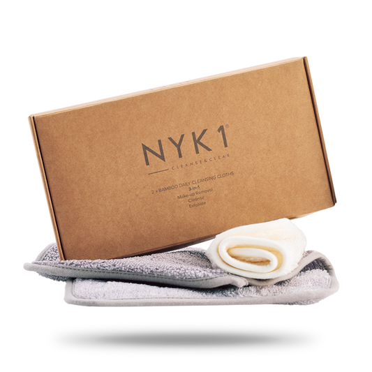 NYK1 Bamboo Face Cloth Flannels Pack of 2 Makeup Remover Washcloth