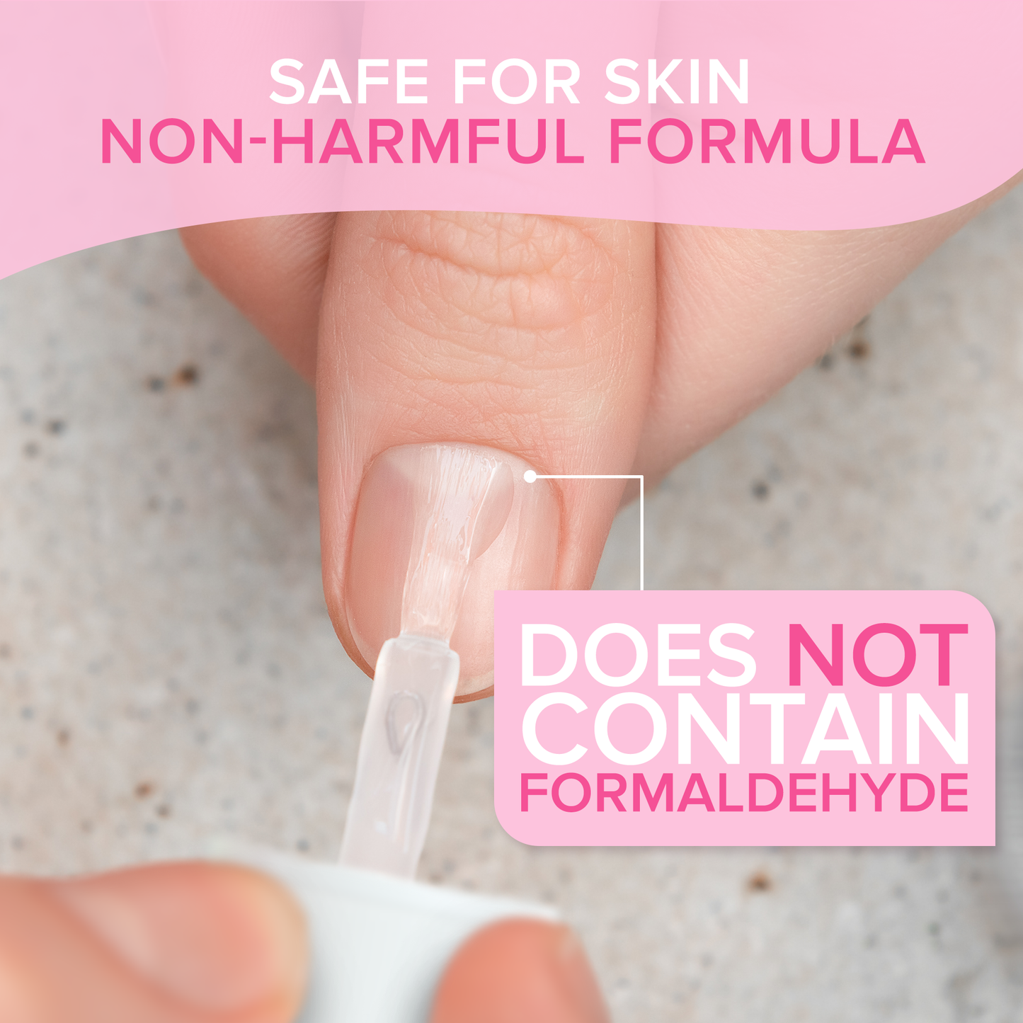 NYK1 NailBond Brush On Nail Glue & Clear Nail Tips - Coffin Shaped (500 PCS - 10 Sizes)