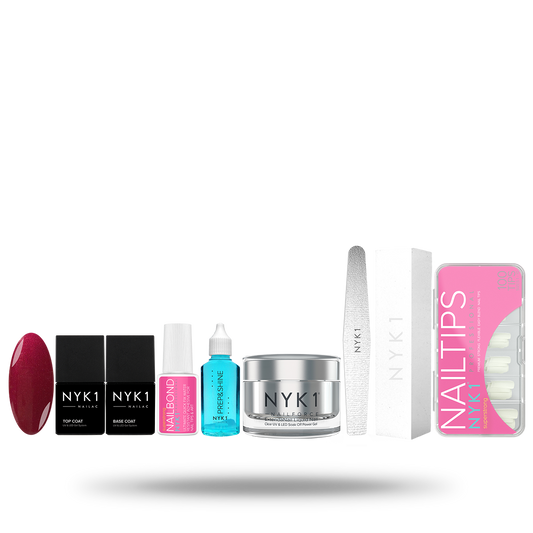 Nail Builder Gel with Nail Extension Tips Gift Set