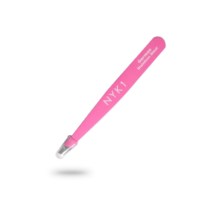 NYK1 Slant Tweezers (Silver / Pink)