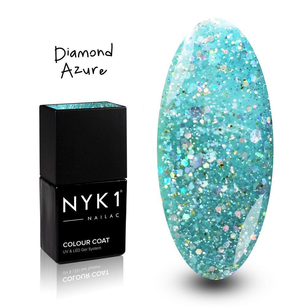 NYK1 Nailac Diamond Azure Aqua Blue Green Gel Polish for Nails