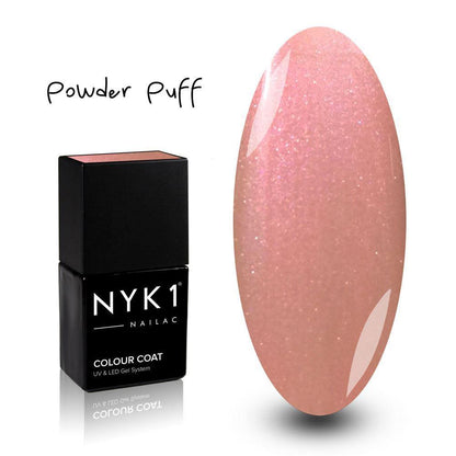 Nailac Powder Puff Light Baby Pink Glitter Gel Polish for Nails