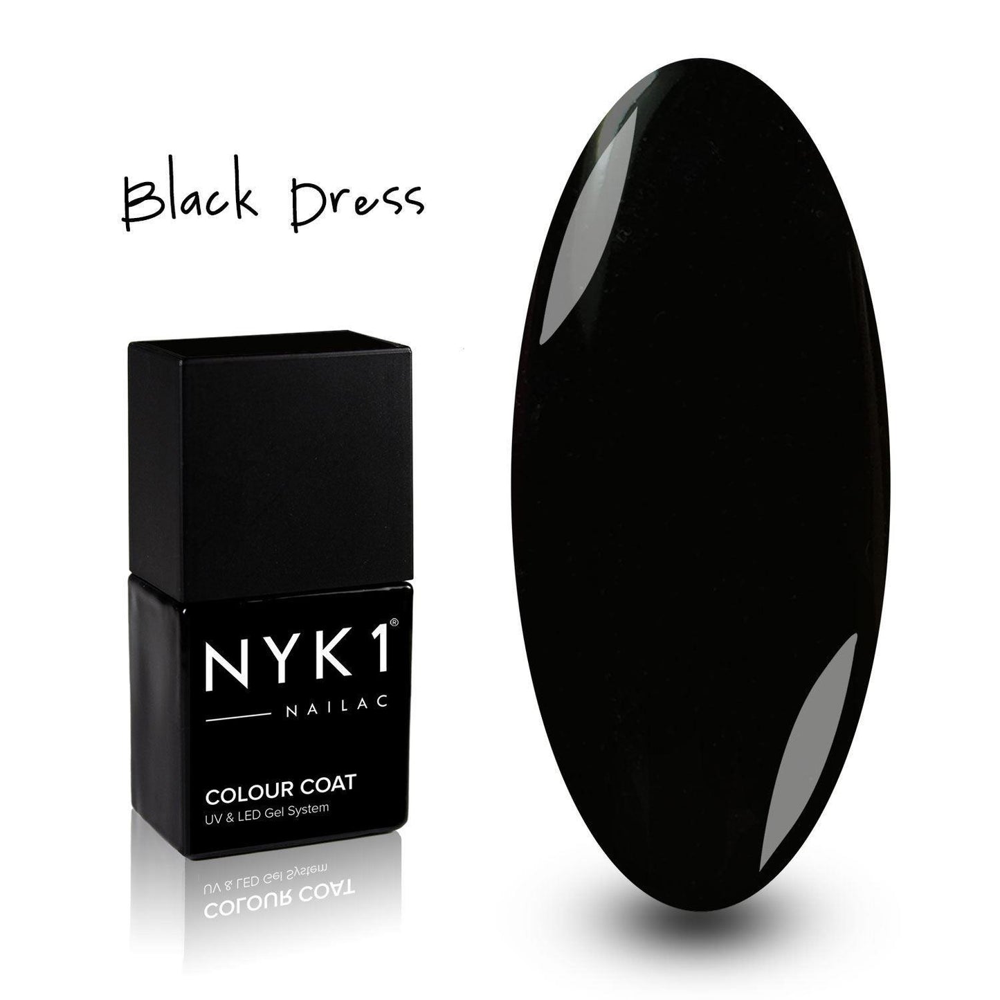 NYK1 Nailac Jet Black Dress Gel Polish