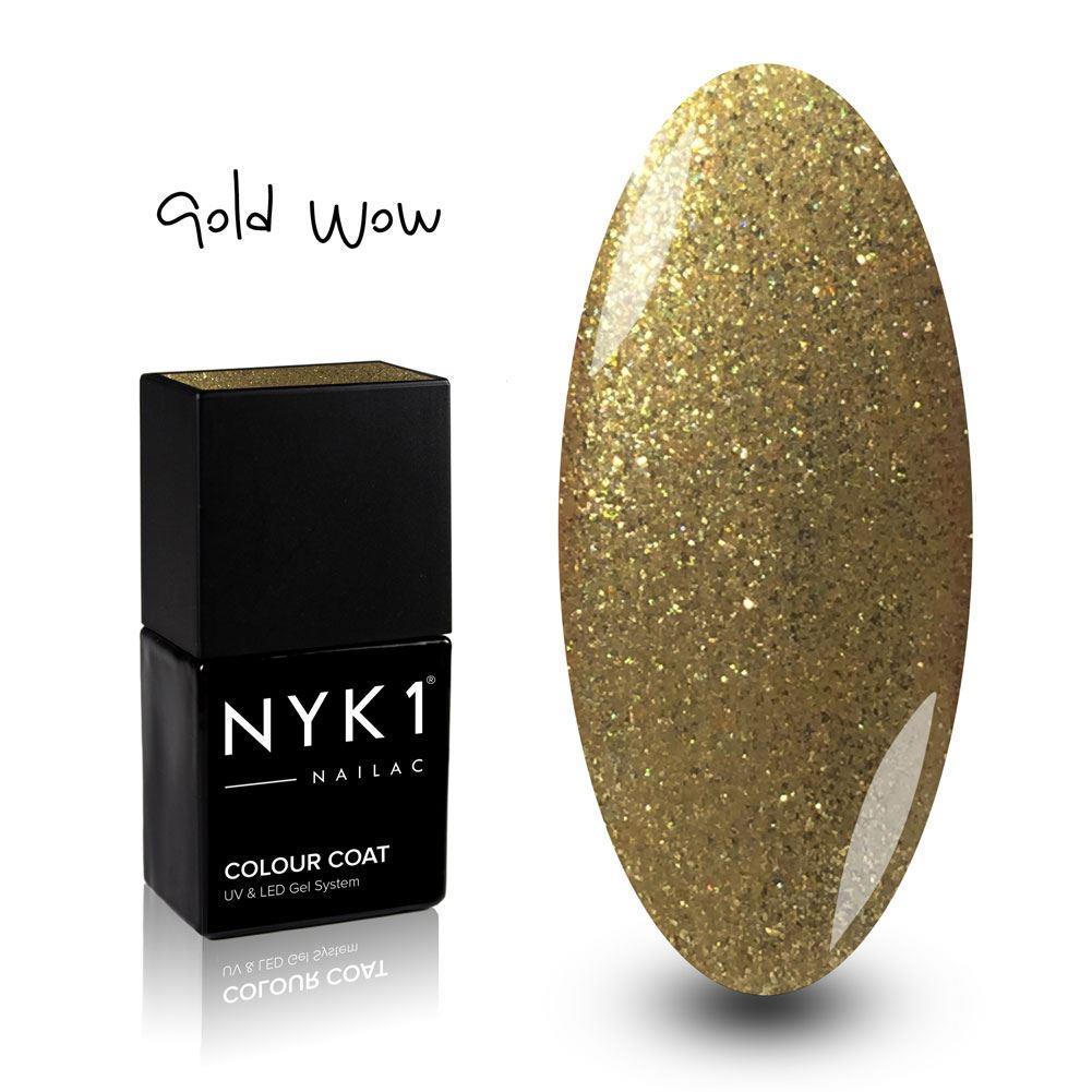NYK1 Nailac Gold Glitter Gel Polish for Nails