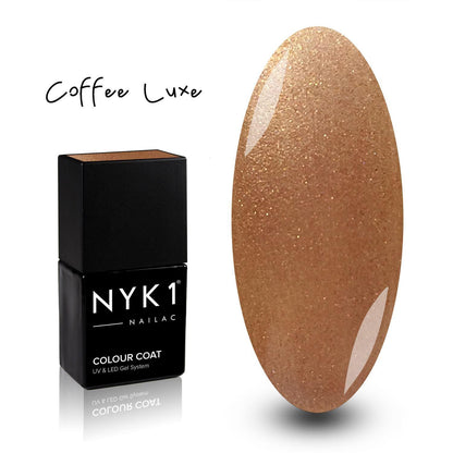 NYK1 Coffee Gold Glitter Gel Nail Polish 
