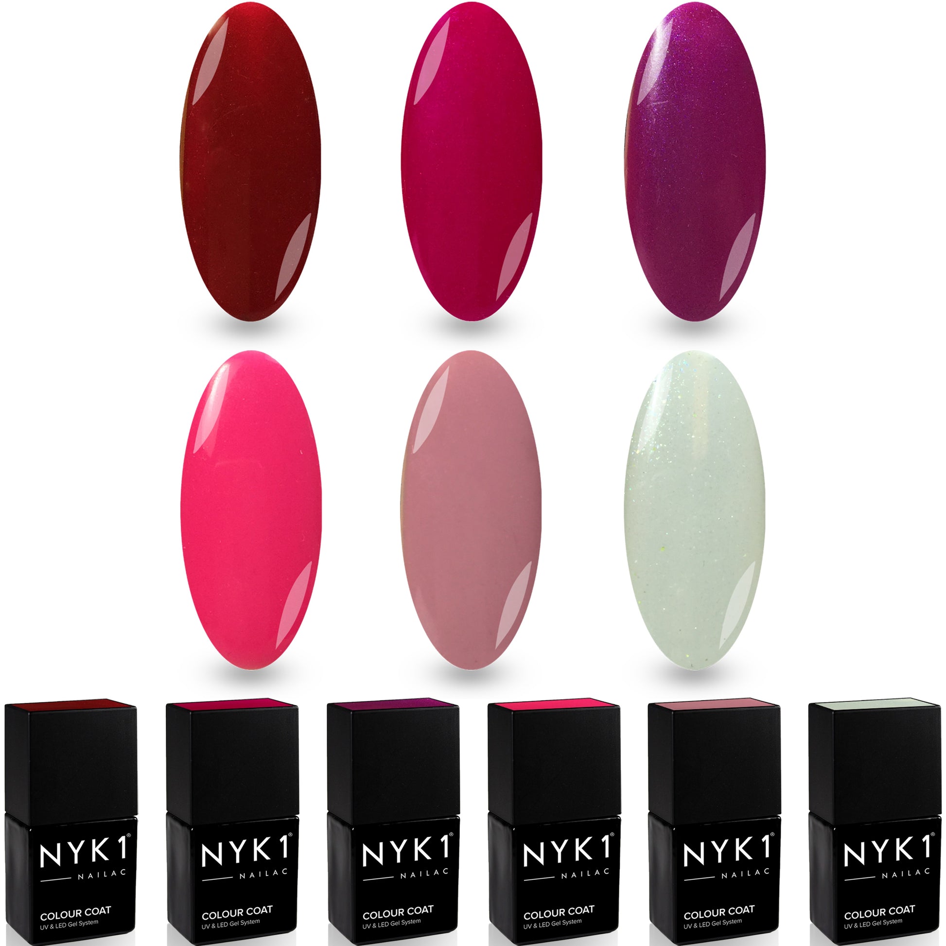 NYK1 Nailac six colour gel nail polish