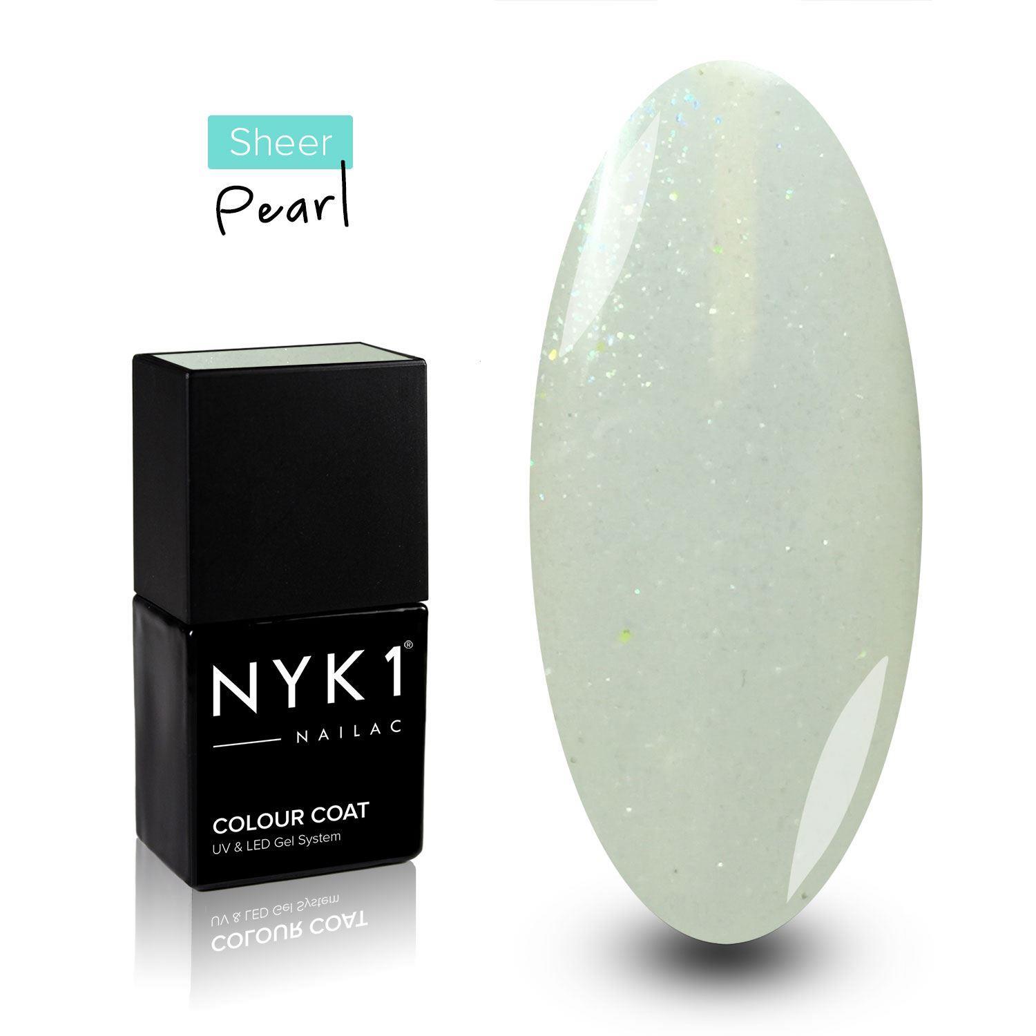 Nailac Pearl Sparkle White Gel Polish for nails