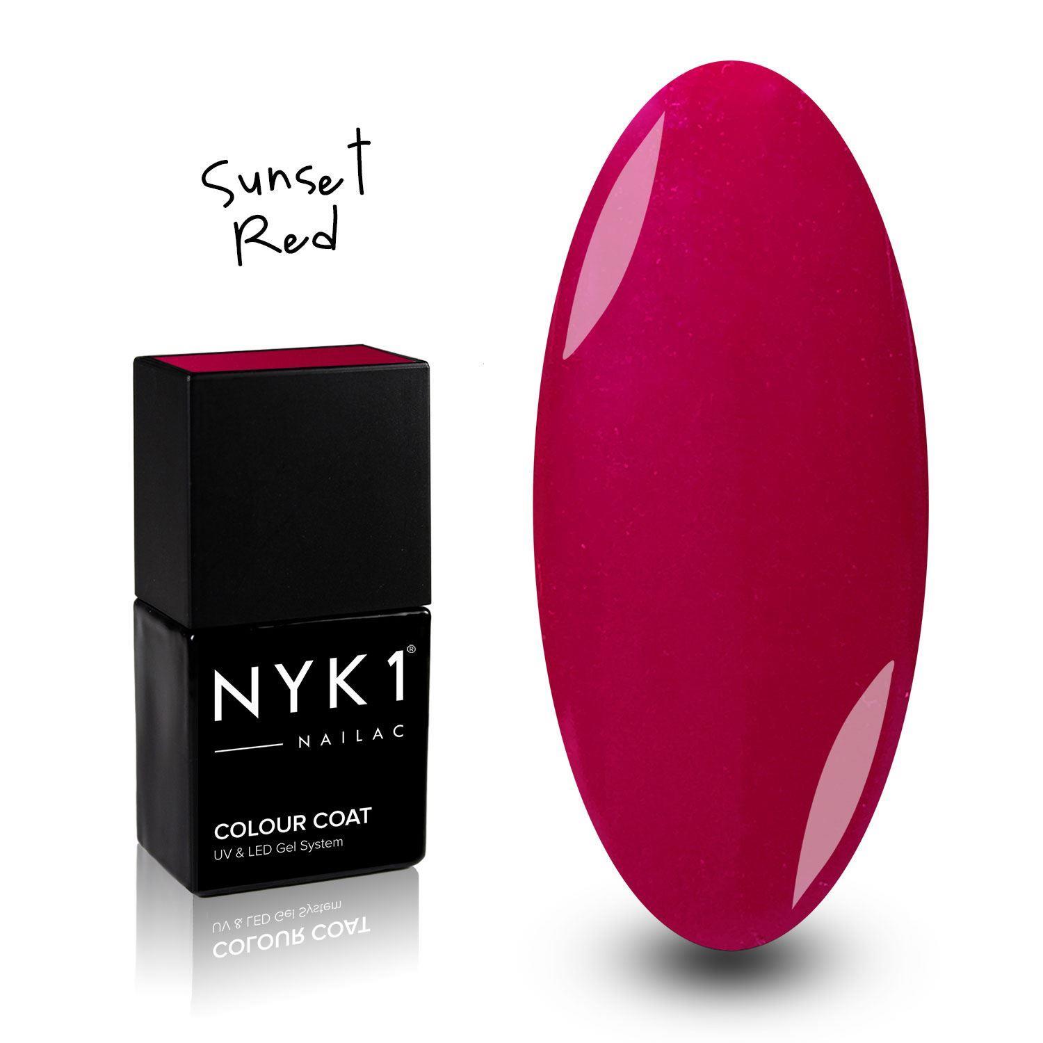 Nailac Sunset Red Gel Polish for nails by NYK1