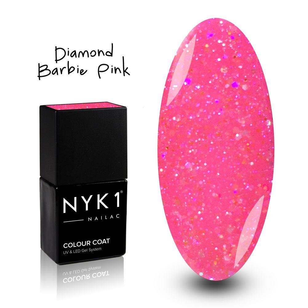 NYK1 Diamond Barbie Pink Sparkle Gel Polish for Nails