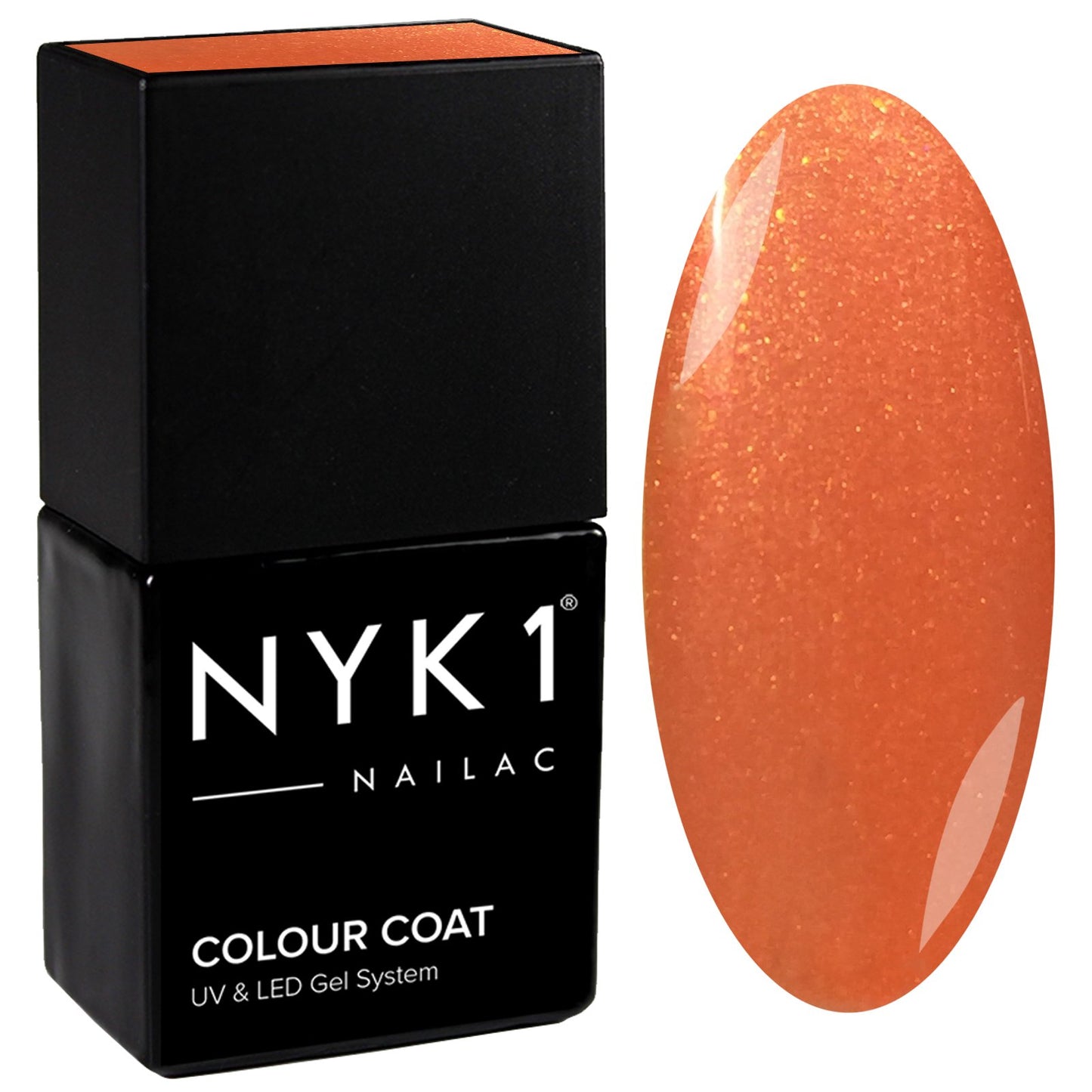NYK1 Glitter Sparkle Orange Gel Nail Polish