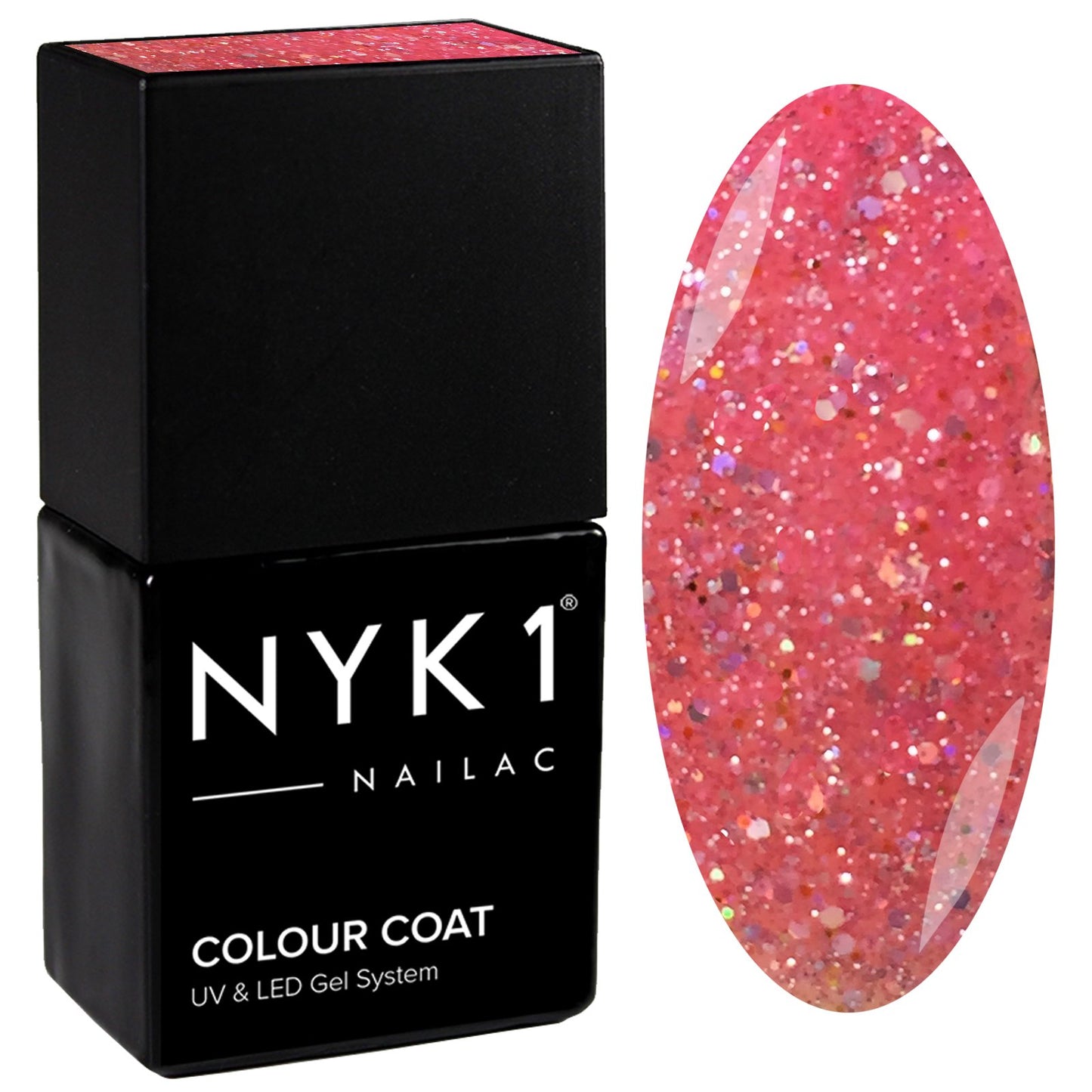 NYK1 Diamond Ballet Pink Glitter Sparkle Gel Nail Polish