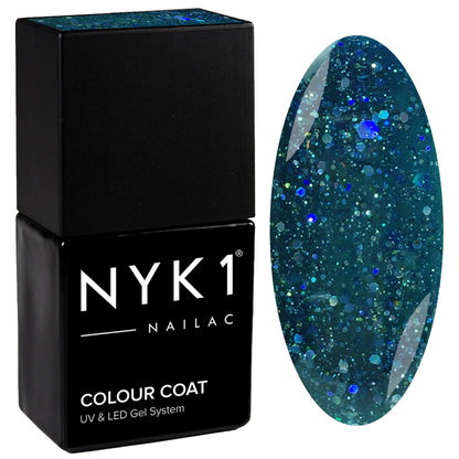 NYK1 Diamond Midnight Blue Glitter Sparkle Gel Nail Polish