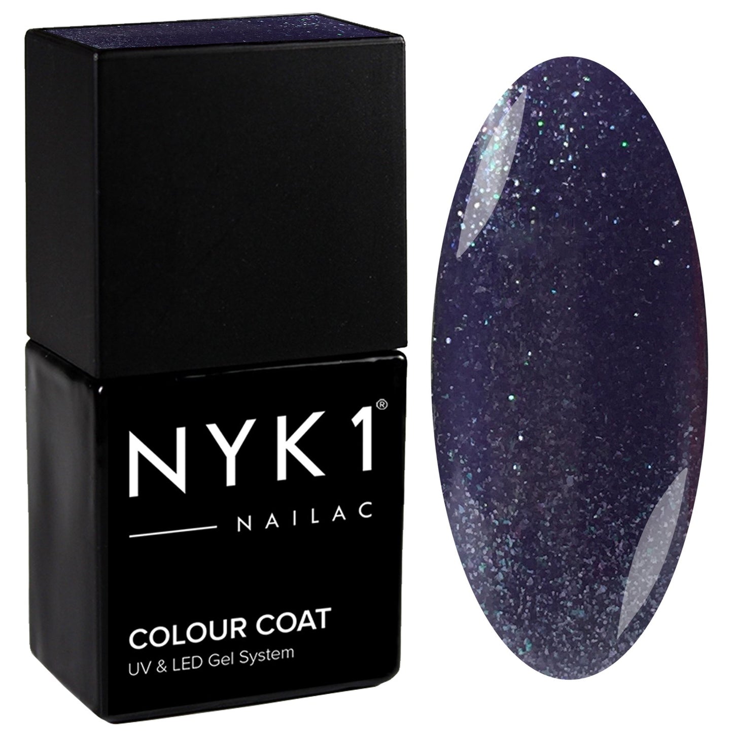NYK1 Sparkle Purple Glitter Gel Nail Polish