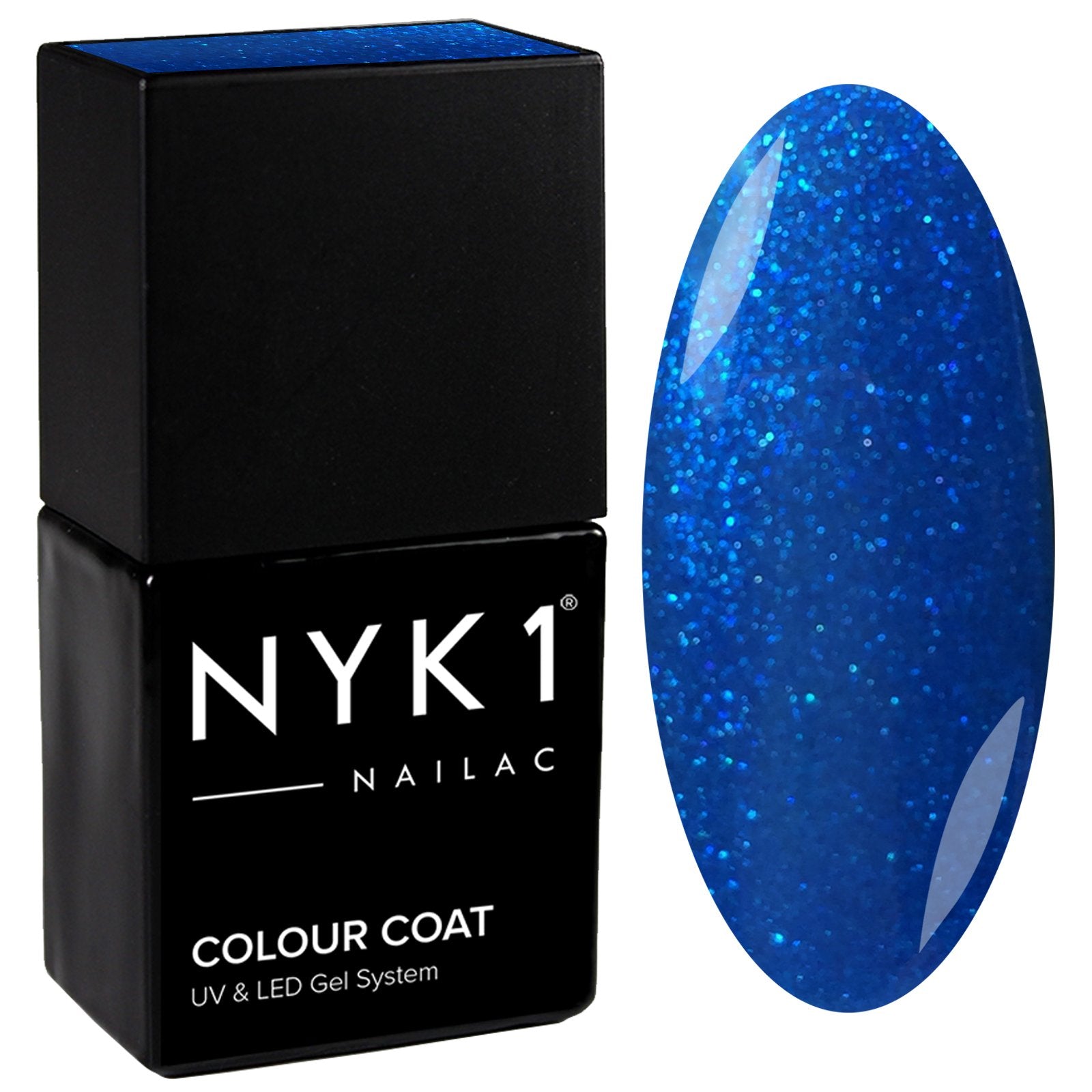 NYK1 Blue Glitter Sparkle Nail Gel Polish