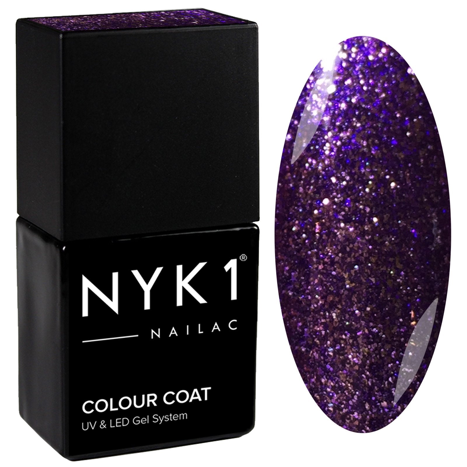 NYK1 Purple Quality Street Glitter Sparkle Gel Nail Polish
