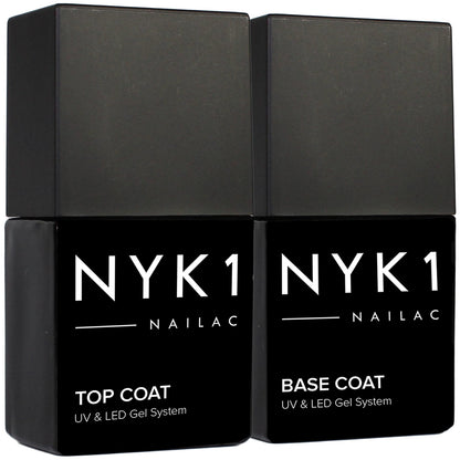 NYK1 Nailac Top and Base Coat Clear Gel Nail Polish