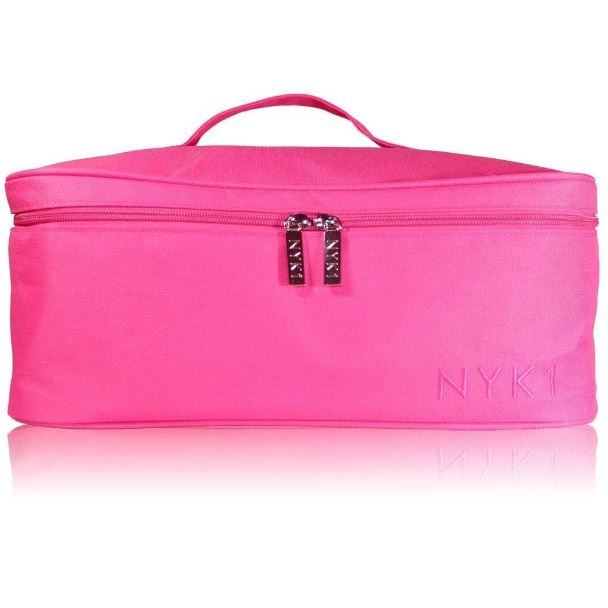 NYK1 Vanity Case Gel Nail Polish and Accessory Carry Bag Pink